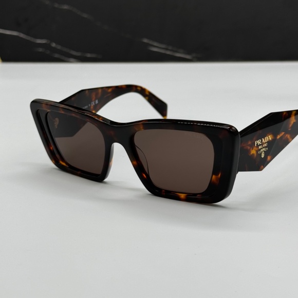 NEW PR 08YS 01V8C1 PRADA BROWN BUTTERFLY SPR 08Y 01V8C1 WOMEN SUNGLASSES - Picture 7 of 12